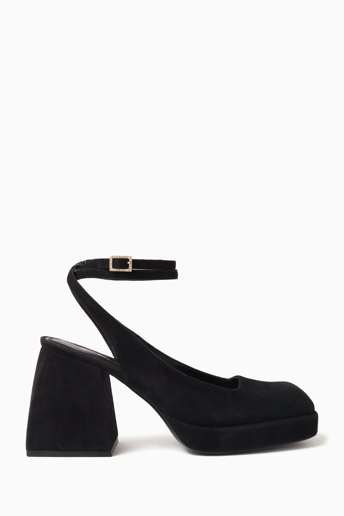 

Bulla Suki 90 Pumps in Suede Leather, Black