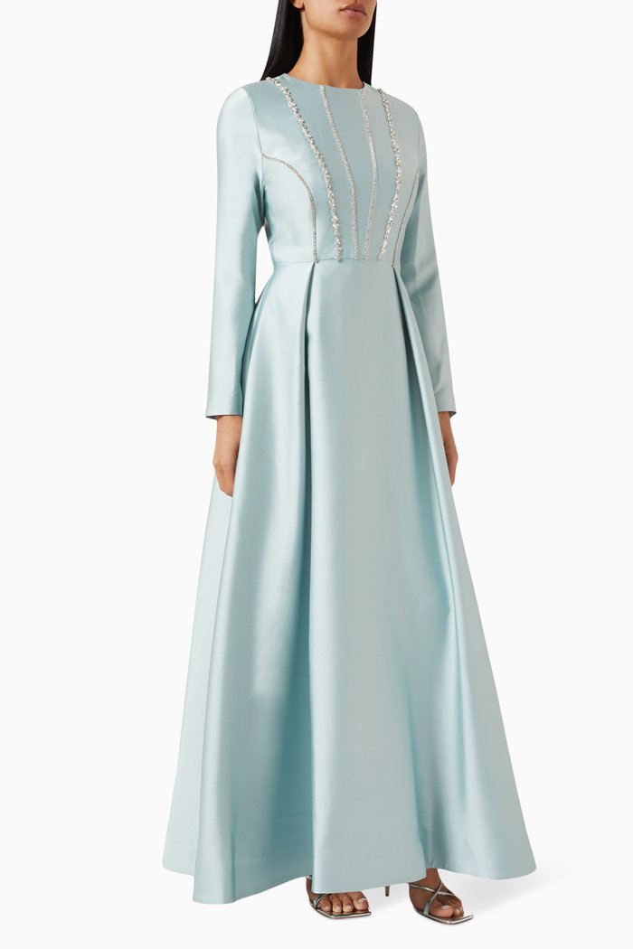 

Shine Embellished Maxi Dress, Green