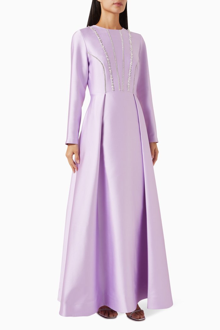 

Shine Embellished Maxi Dress, Purple