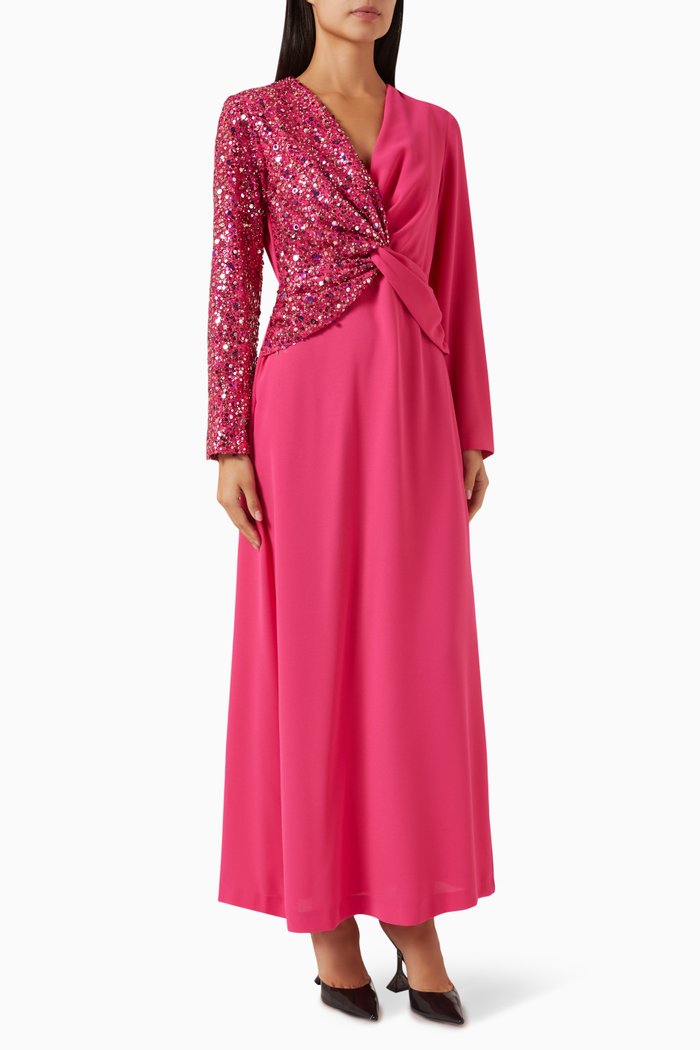 

Margaret Embellished Maxi Dress, Pink