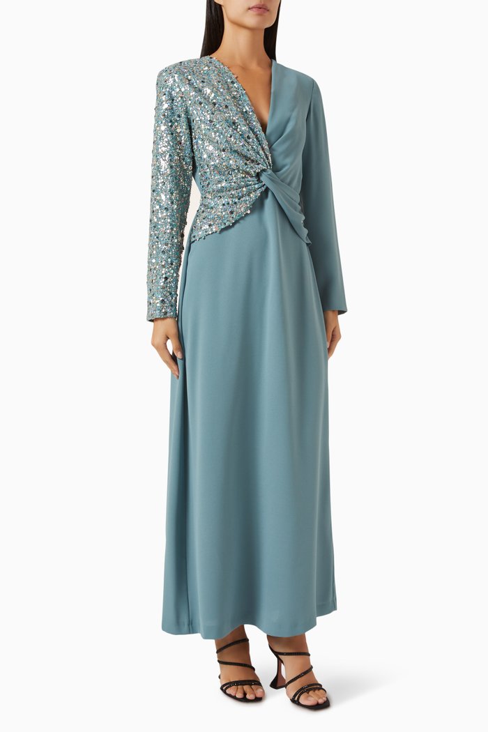 

Margaret Embellished Maxi Dress, Green