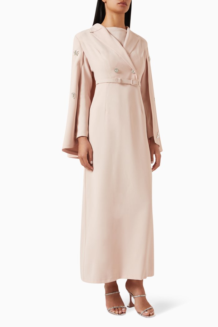 

Dehelia Cape Maxi Dress, Neutral