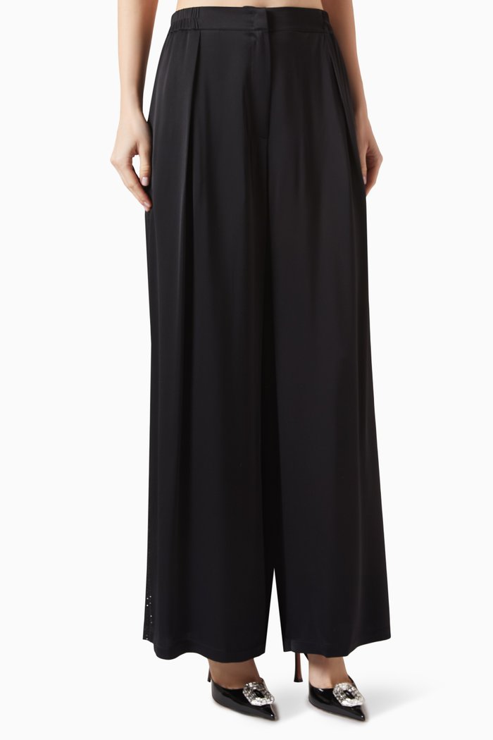 

Wide-leg Pants, Black