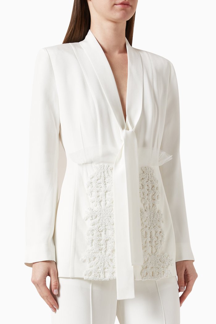 

Embroidered Jacket, White