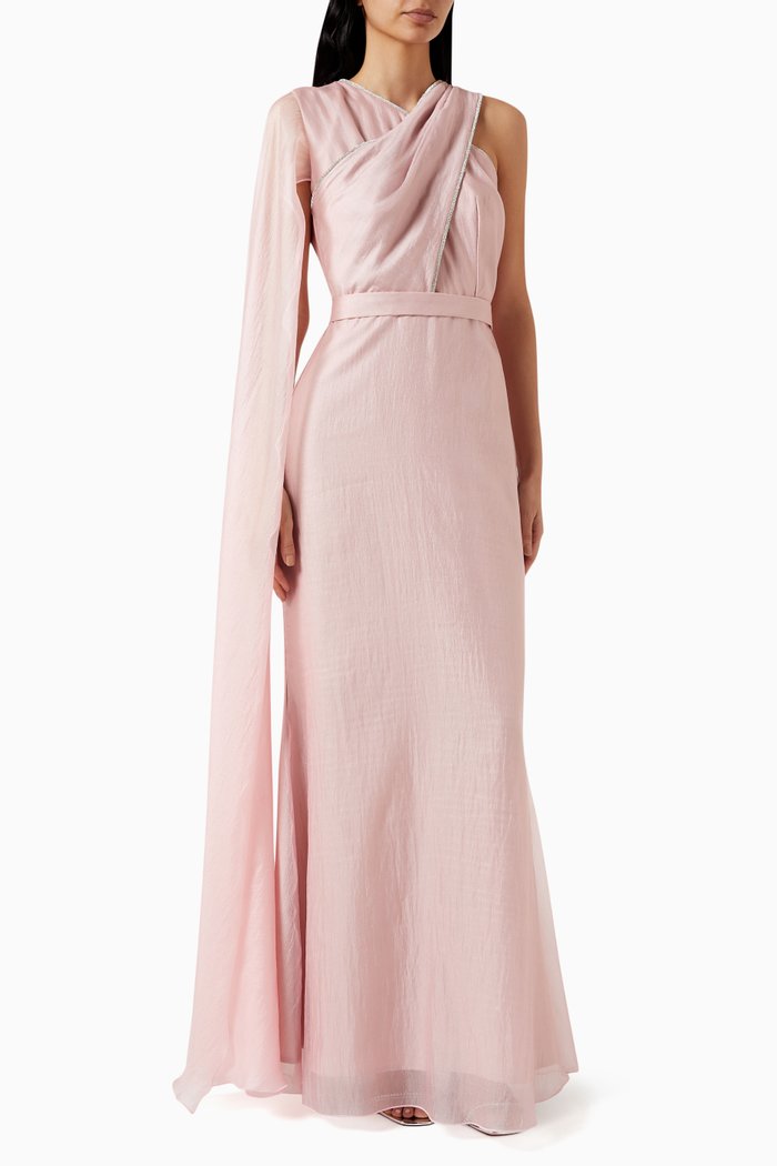 

Contrast-trimmed Maxi Dress, Pink