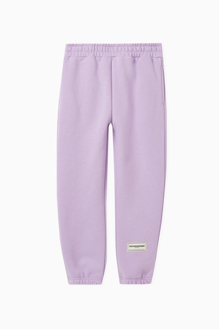 

Logo Sweatpants in Organic Cotton-blend, Purple