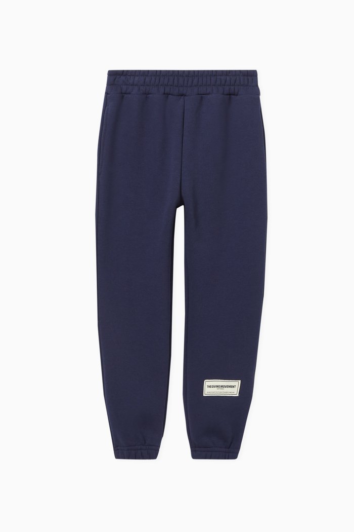 Logo Sweatpants in Organic Cotton-blend, Blue