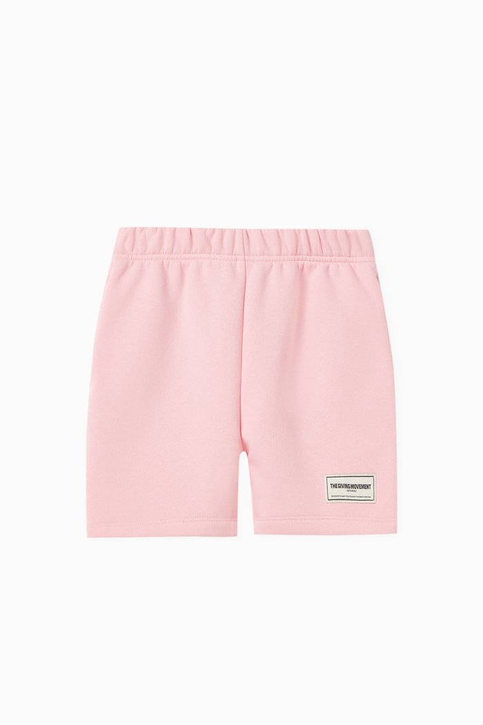 

Logo Lounge Shorts in Organic Cotton-blend, Pink