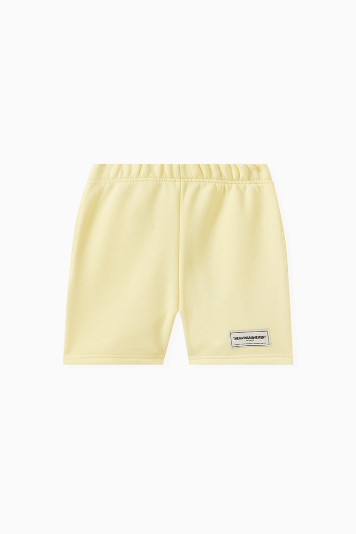 

Logo Lounge Shorts in Organic Cotton-blend, Yellow
