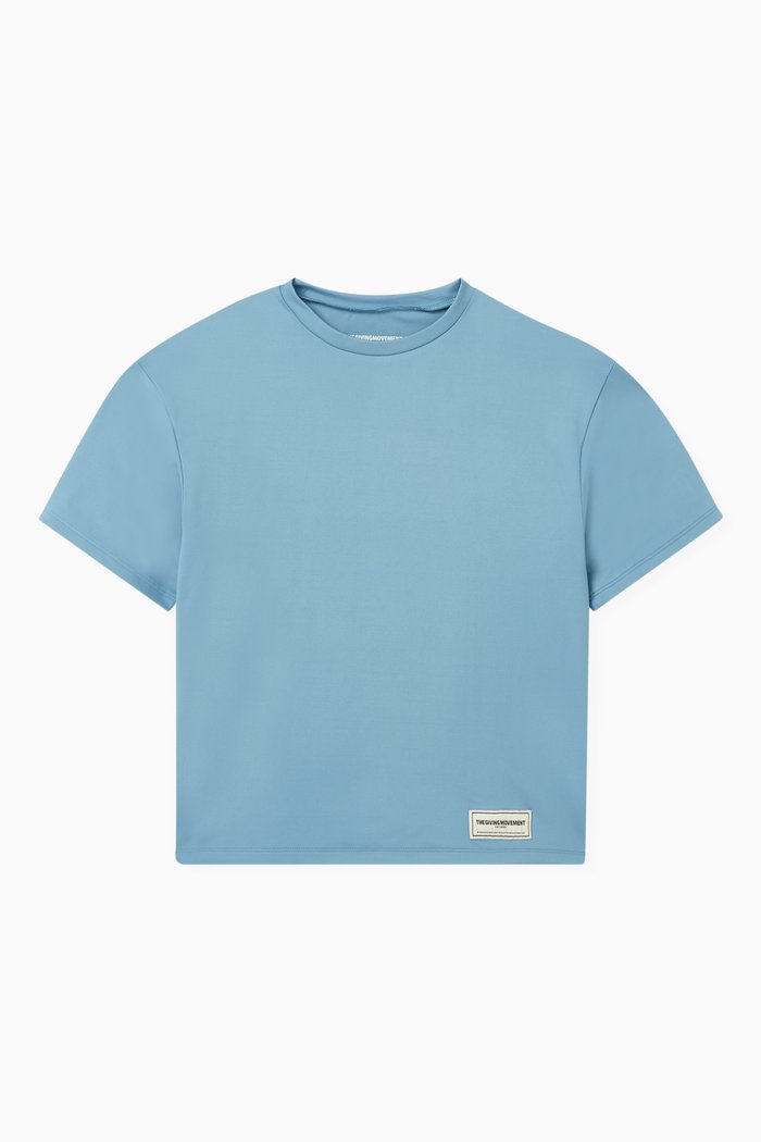 

Oversized Logo T-shirt in Recycled Softskin100©, Blue