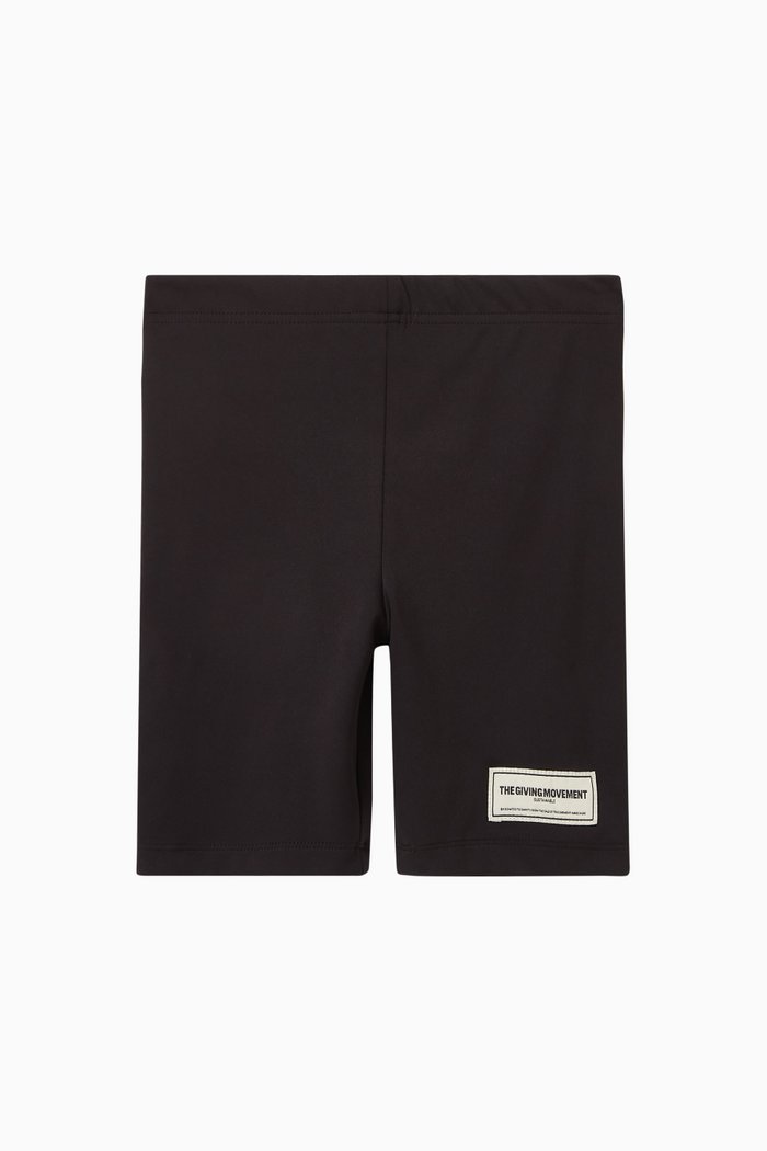 

Logo Biker Shorts in Recycled Softskin100©, Black
