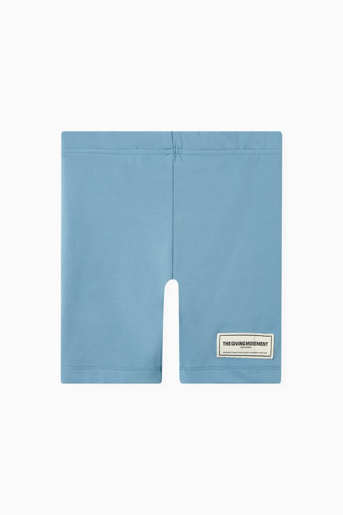

Logo Biker Shorts in Recycled Softskin100©, Blue