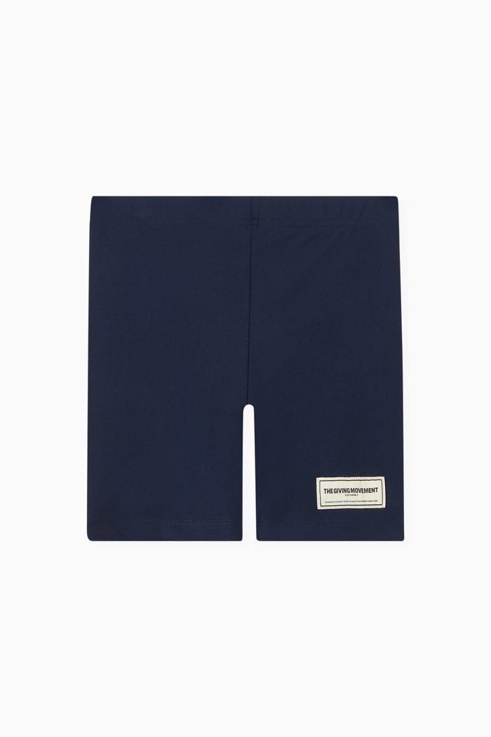

Logo Biker Shorts in Recycled Softskin100©, Blue