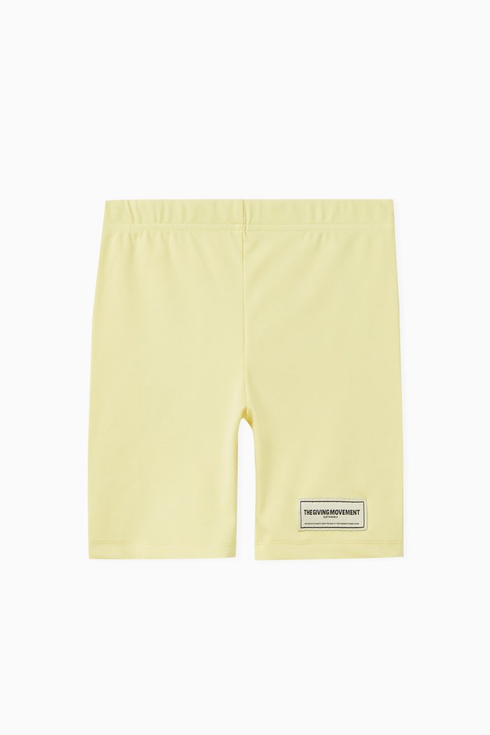 

Logo Biker Shorts in Recycled Softskin100©, Yellow