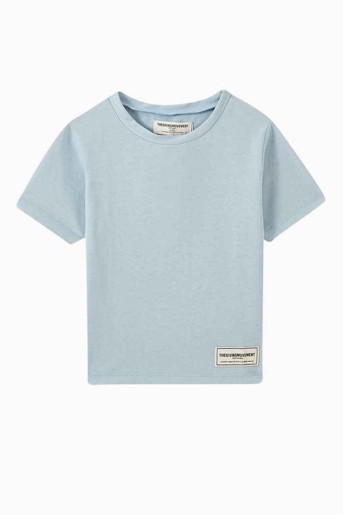 Logo T-shirt in Recycled Softskin100©, Blue
