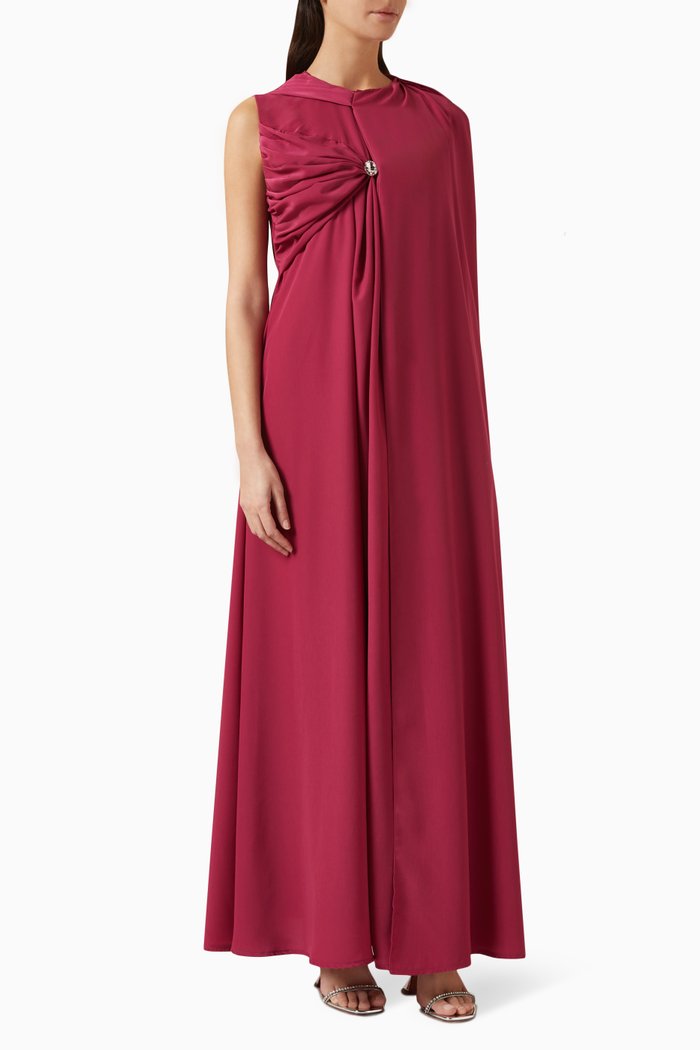 

Draped Maxi Dress, Pink