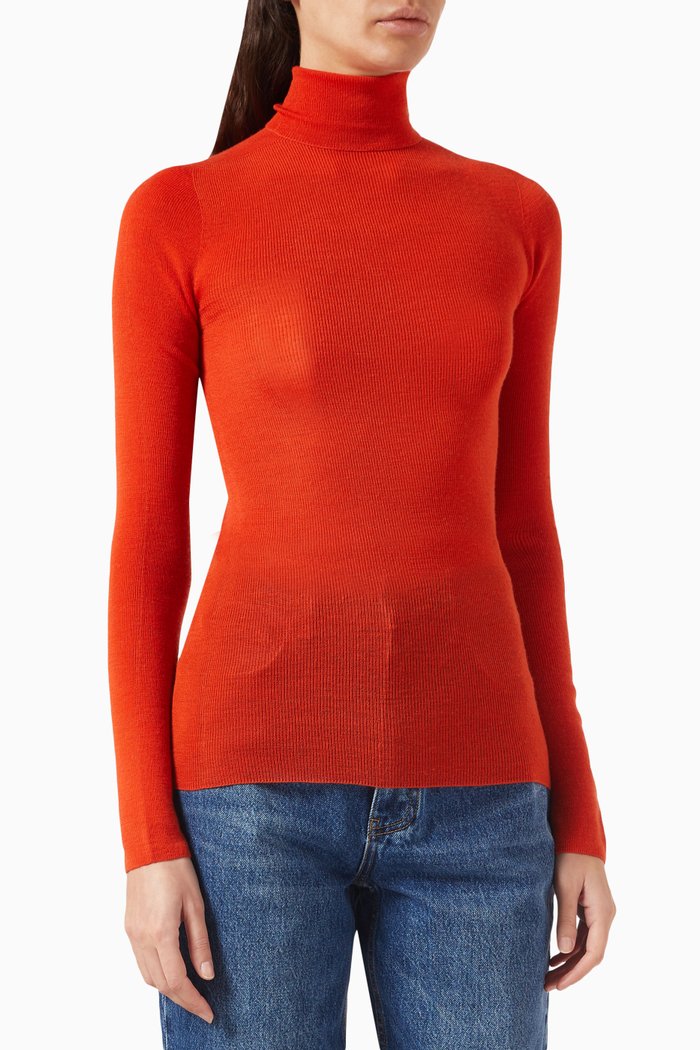 

Turtleneck in Merino-wool, Red