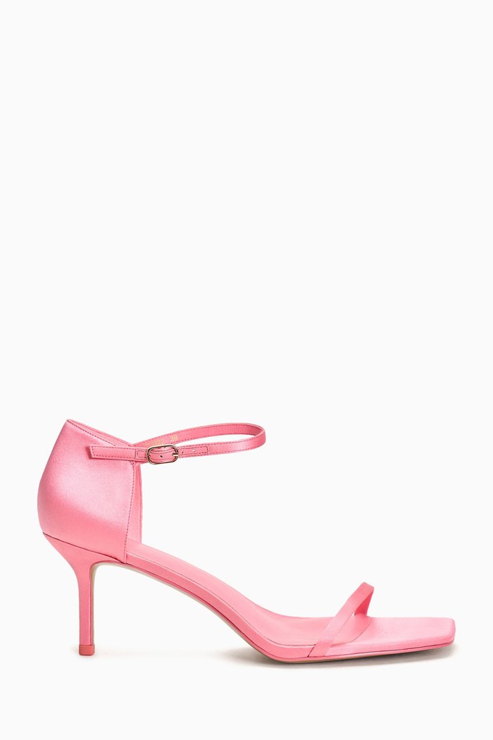 

Open-toe 70 Sandals in Satin, Pink