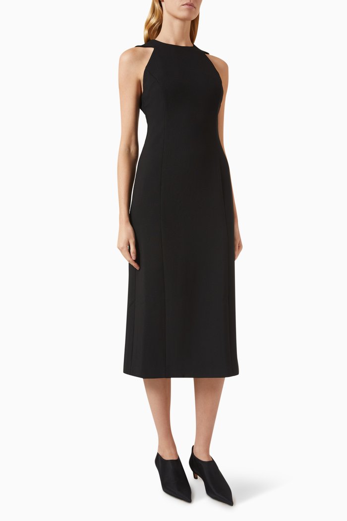 

Panelled Midi Dress, Black