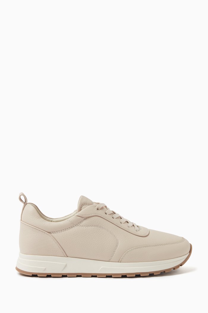

Low-top Sneakers in leather, Neutral