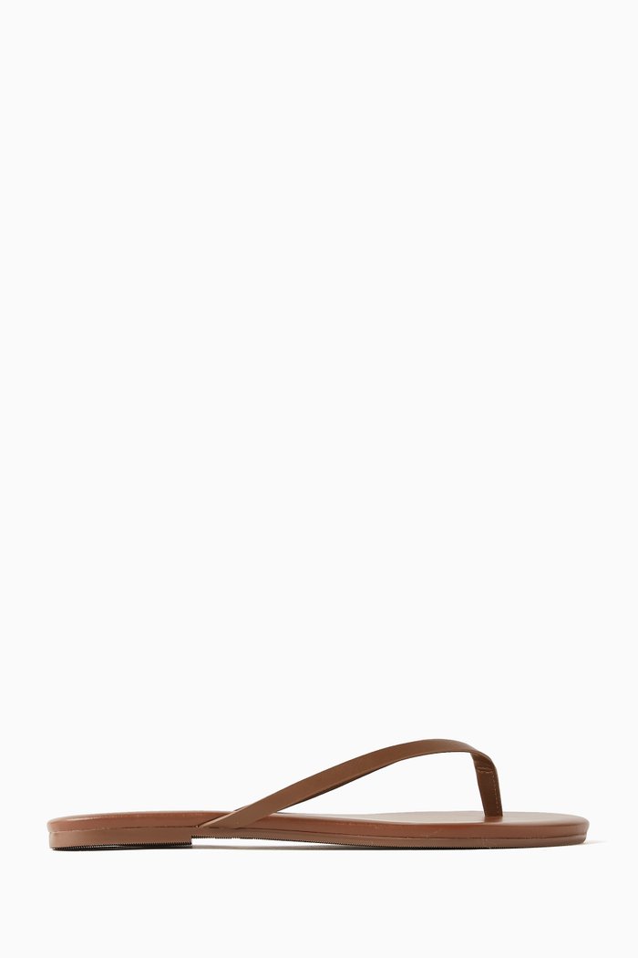 

Thong Flip-flops in Leather, Brown