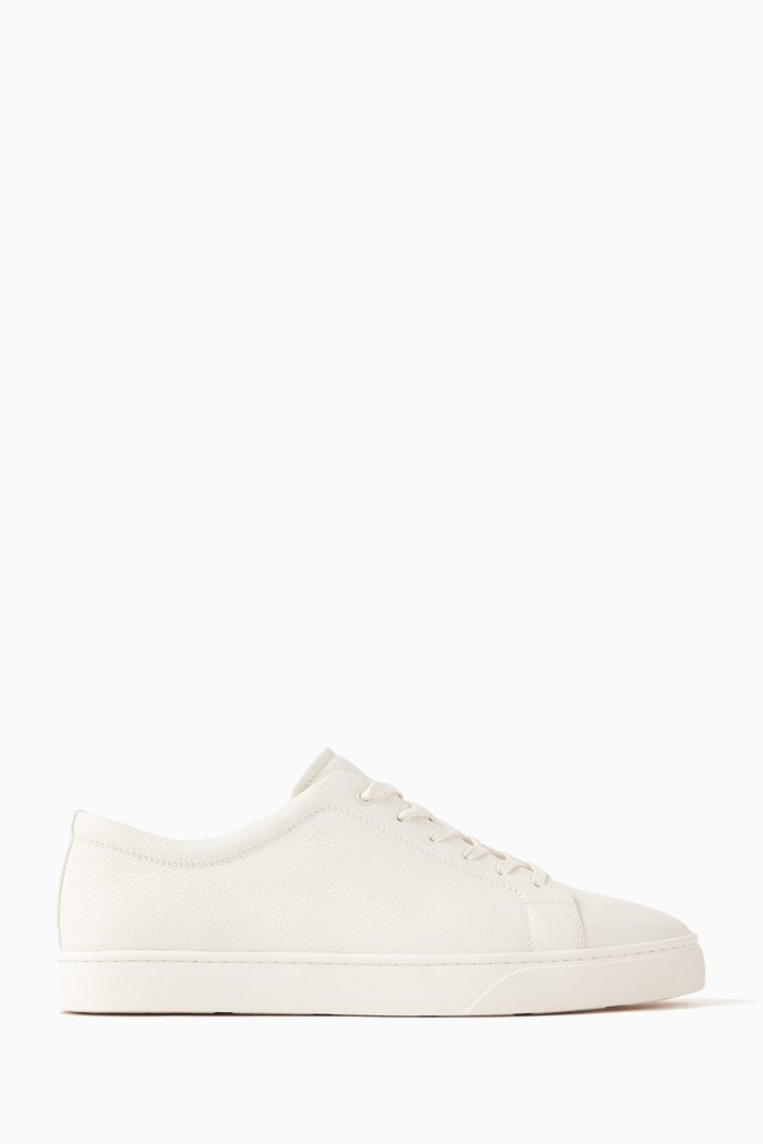 

Low-top Sneakers in Leather, Neutral