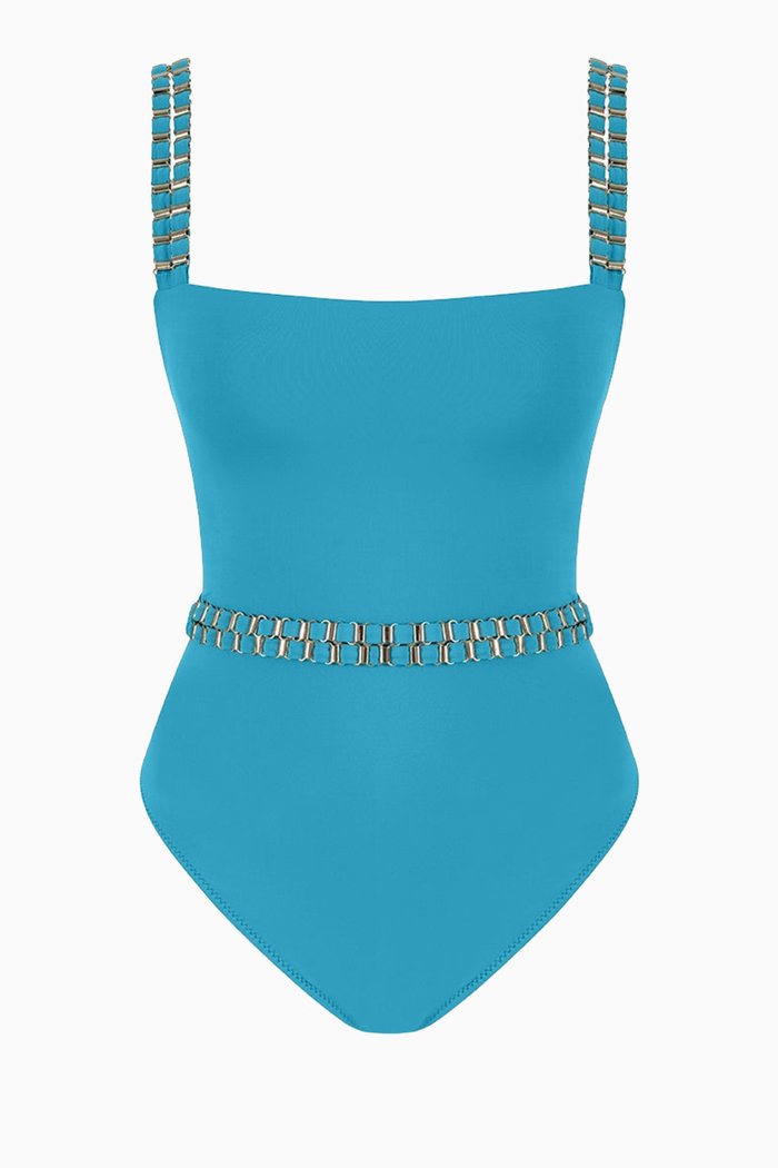 Fame One-piece Swimsuit in Stretch-nylon, Blue
