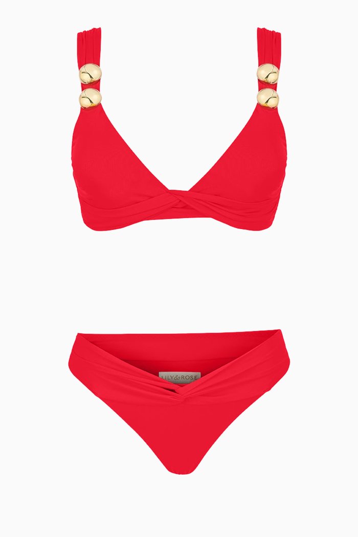 

Sole Bikini Set in Stretch-nylon, Red