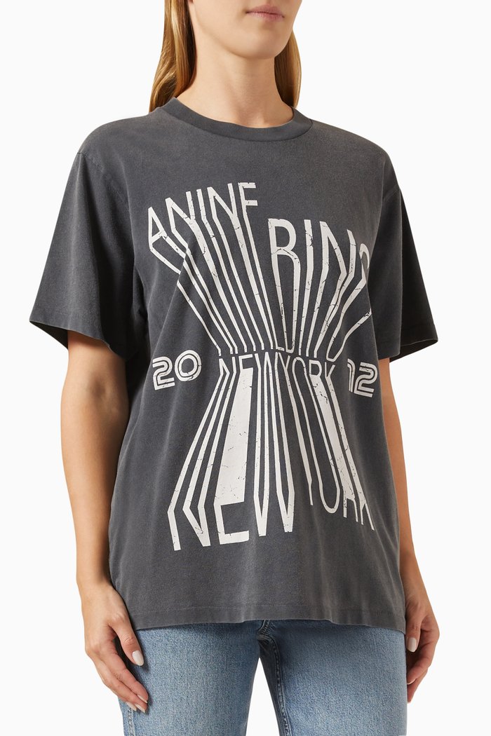

Colby New York T-shirt in Cotton, Black
