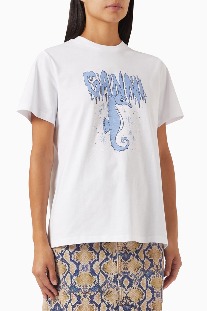 

Seahorse Relaxed-fit T-shirt in Cotton-jersey, White