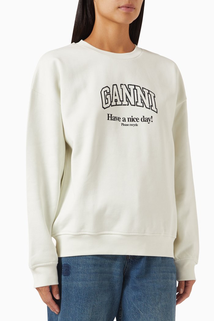 

Isoli Oversized Sweatshirt in Organic Cotton, Neutral