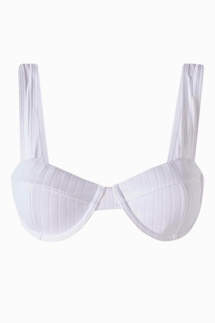 The Lilo Ribbed Bikini Top, Neutral