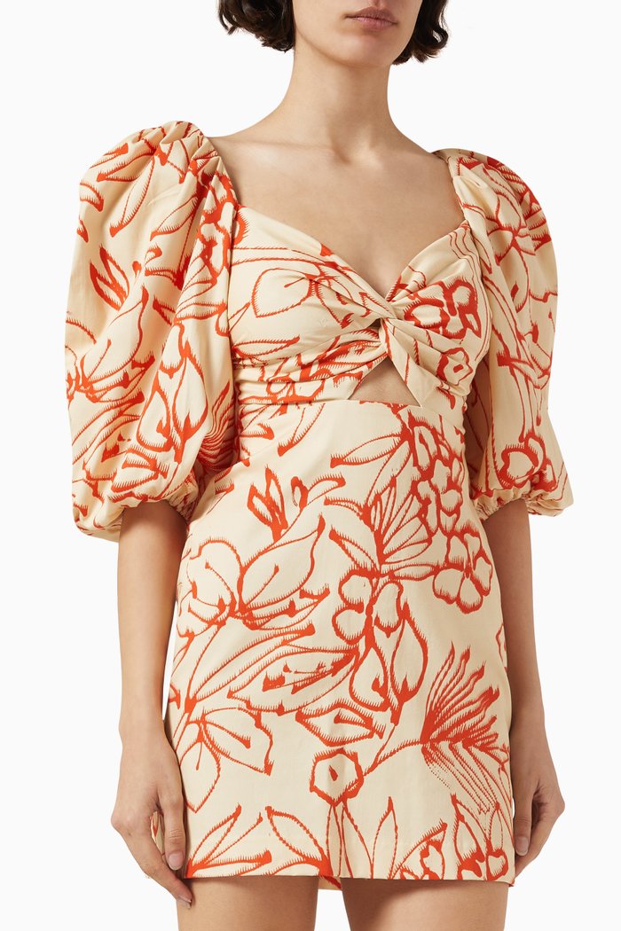 

Rapha Mini Dress in Cotton-blend, Orange
