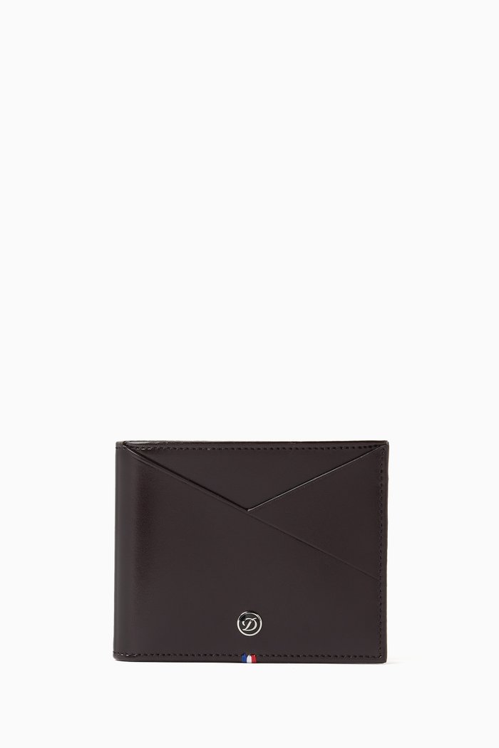 

Line D Capsule 6 Card Billfold Wallet in Leather, Brown