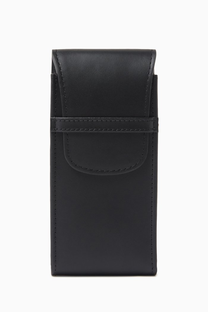 

Single Watch Pouch in Leather, Black