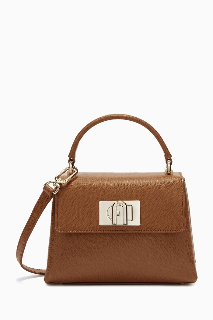 

Mini 1927 Top-handle Bag in Leather, Brown