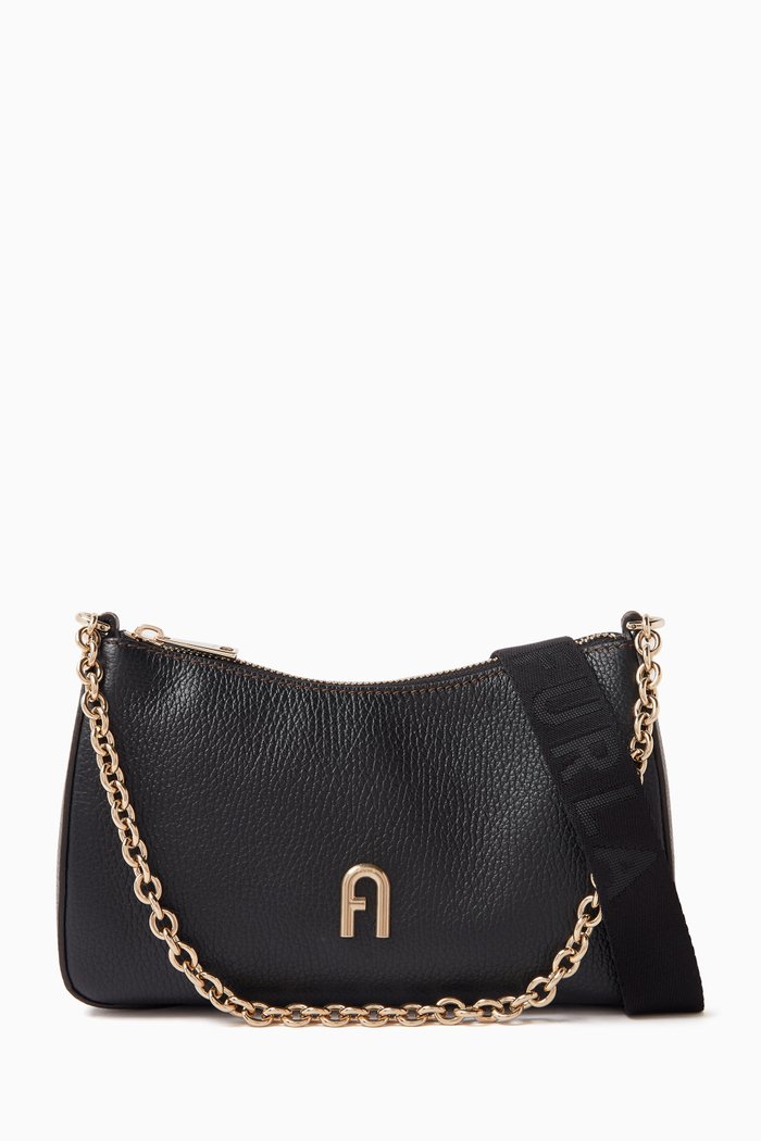 

Mini Primula Crossbody Bag in Leather, Black
