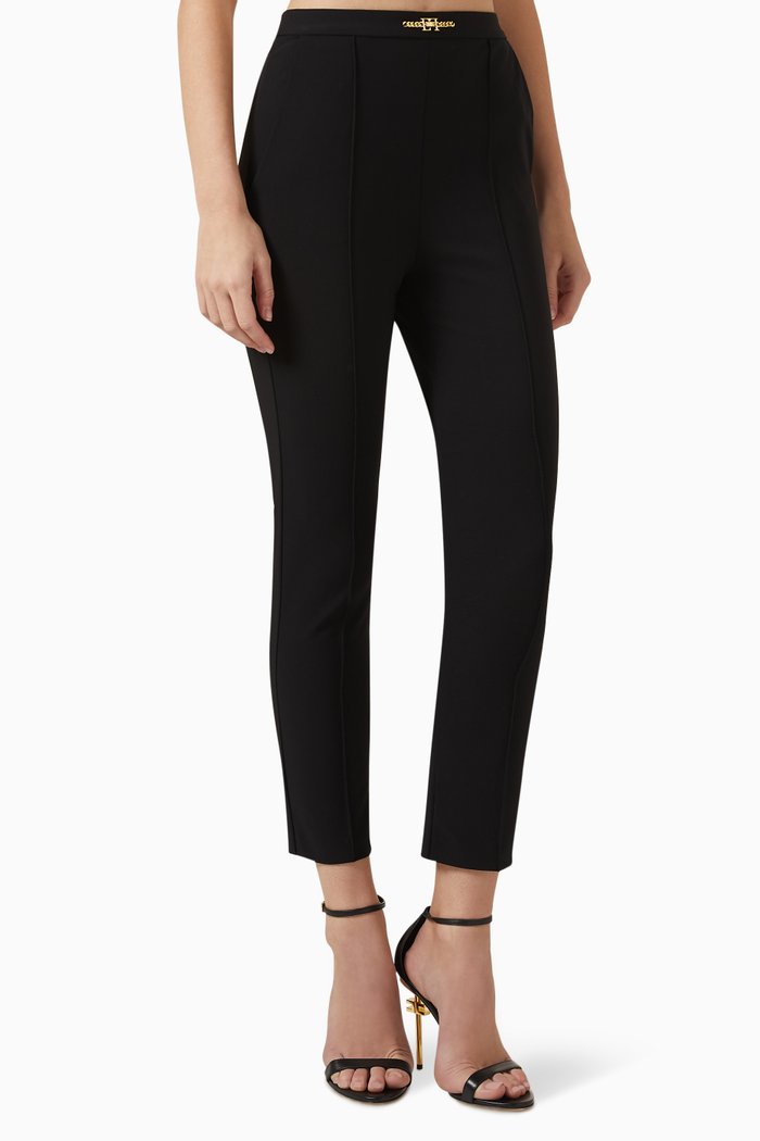 

Straight Horsebit Pants in Technical Bi-elastic, Black