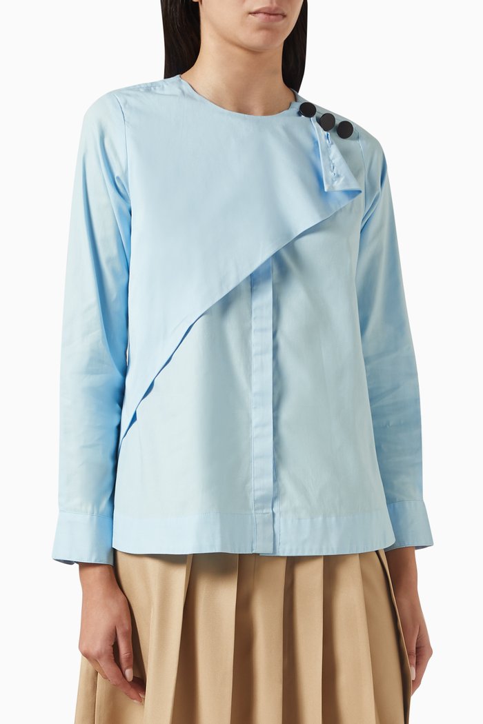 

Mabel Shirt in Cotton-poplin, Blue