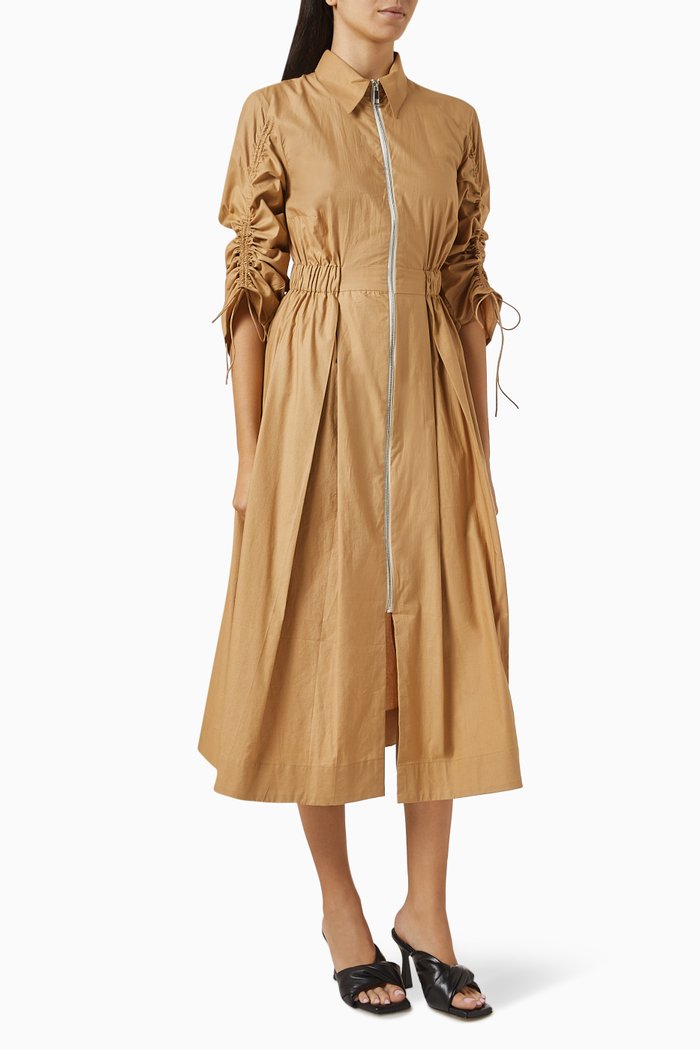 

Margot Shirt Dress in Cotton-poplin, Neutral
