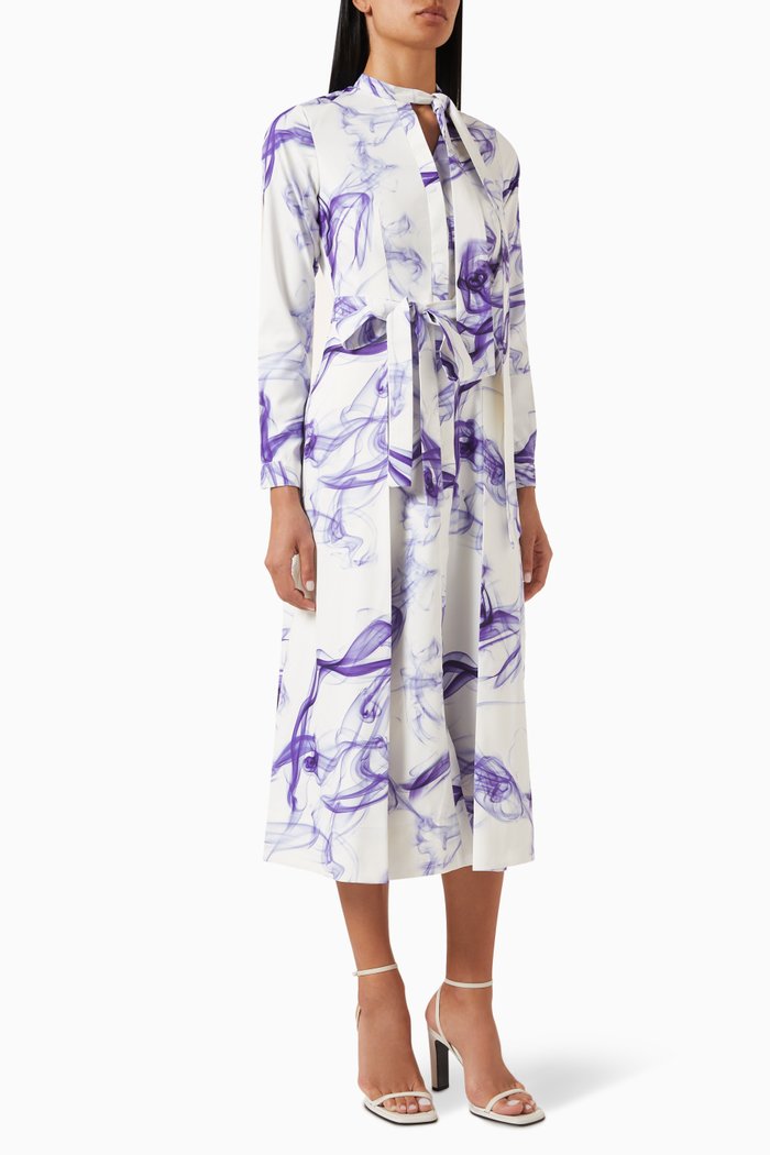 Evie Shirt Dress in Terry-rayon, Purple