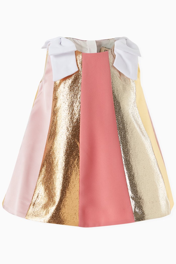 

Rainbow Trapeze Dress & Bloomers in Polyester, Multicolour