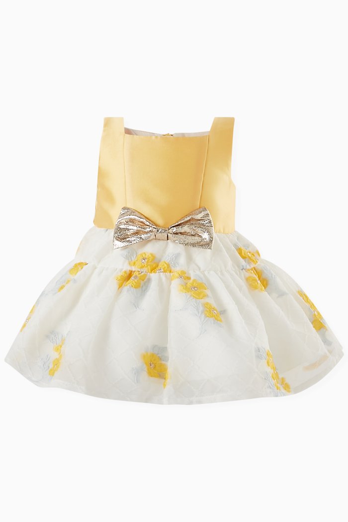 

Tiered Sun Dress in Organza, White