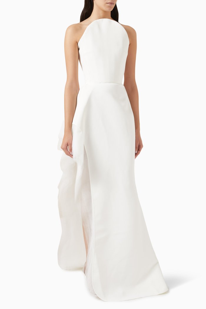 

Epitome Strapless Gown, White