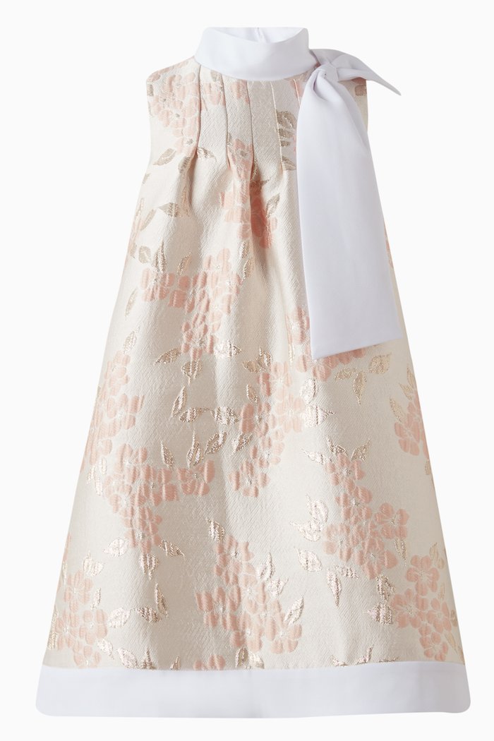 

Sunburst Trapeze Dress, Neutral