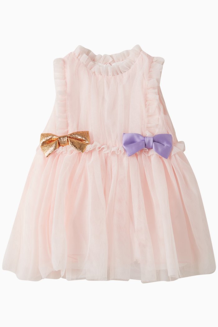 

Ruffle Dress & Bloomers in Chiffon, Pink