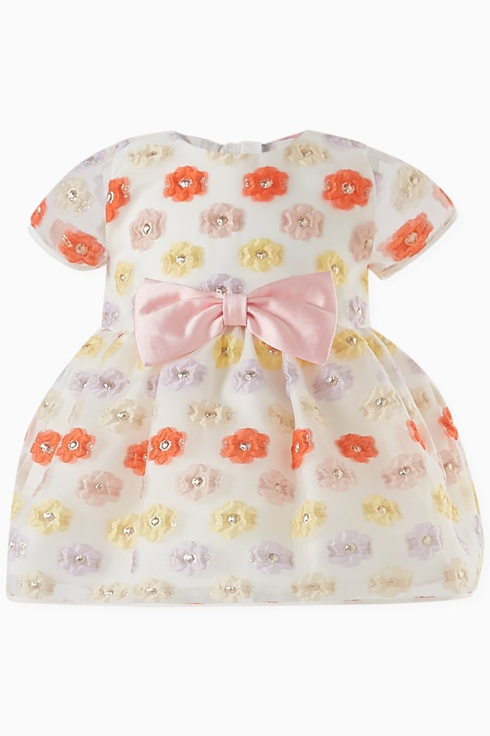

Loose Fit Bodice Dress & Bloomers in Organza, White