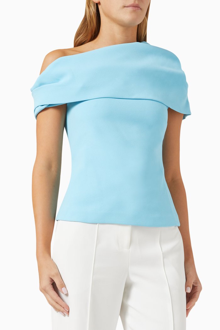 

Chloe Draped Top, Blue