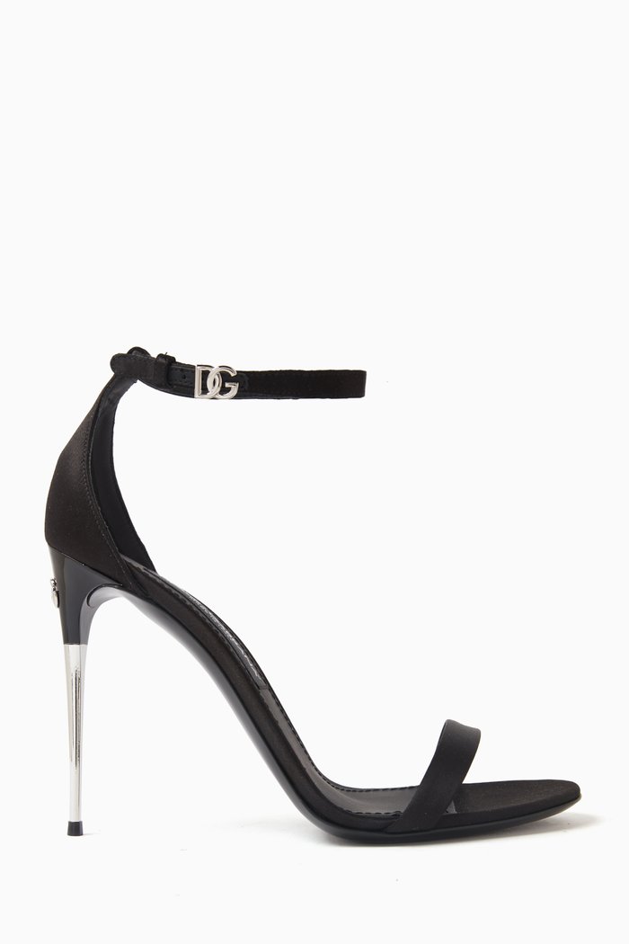 

Keira 105 Sandals in Satin, Black