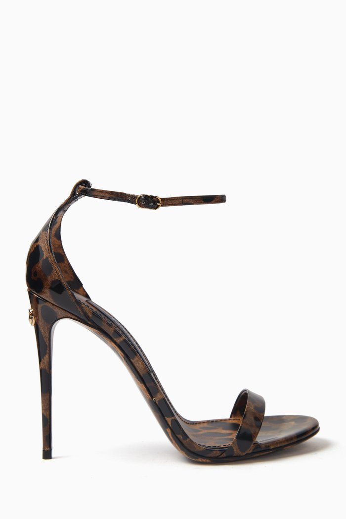

Keira 105 Sandals in Shiny Calf-skin Leather, Brown